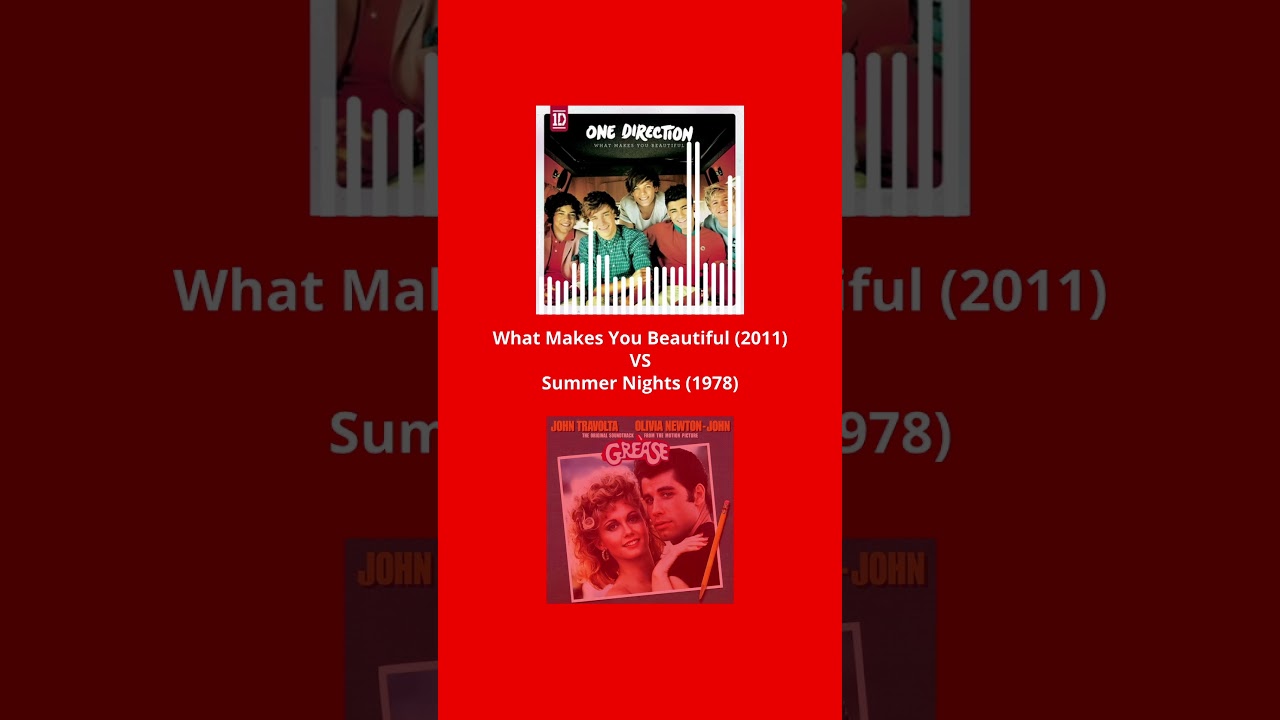 Watch What makes you beautiful (2011) VS Summer nights (1978) on YouTube Watch What makes you beautiful (2011) VS Summer nights (1978) on YouTube