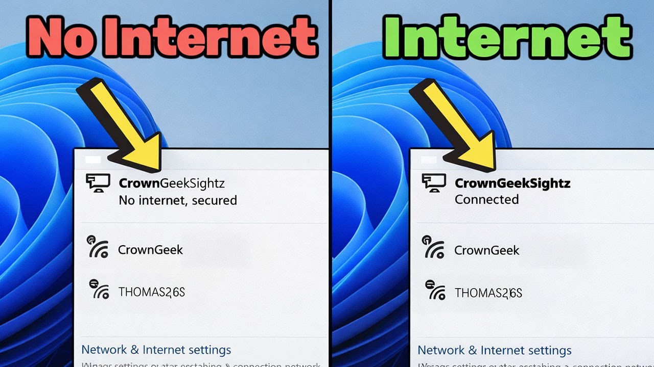 Fix " No internet, secured " in Windows 11
