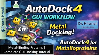 AutoDock4 Docking Tutorial | Metal Docking for Metalloproteins Step-by-Step | Ligand Protein Docking