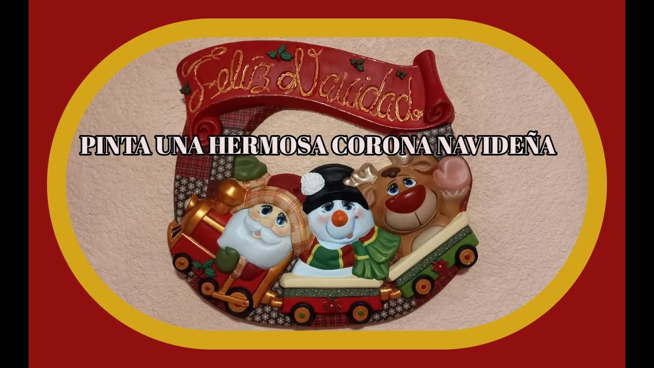 PINTA UNA HERMOSA CORONA NAVIDEÑA