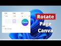 How to Rotate Page in Canva