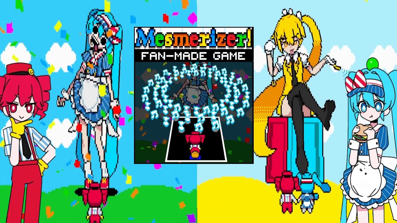 Hard Miku & Neru Boss No HIT No Item / Mesmerizer Fangame UNDERTALE Style Battle RPG メズマライザーがゲームだったら