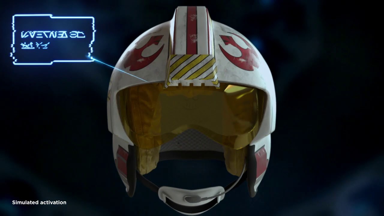 luke skywalker battle simulation helmet