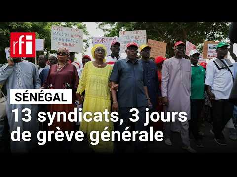 Sénégal : des centaines de travailleurs se mobilisent avant une grève générale de trois jours