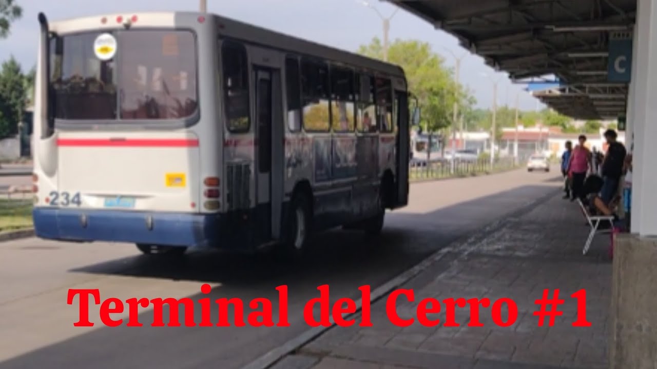 Buses por la Terminal del Cerro en diciembre de 2023.