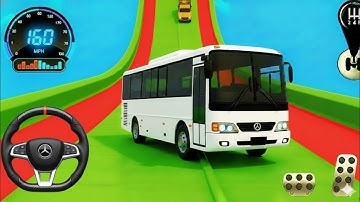 Crazy Bus Mega Ramp Impossible Racing - Bus Stunts Racing - Bus Simulator 3D - Android Gameplay