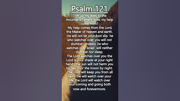 Psalms 121|| God is Our Helper || Daily Prayer reading