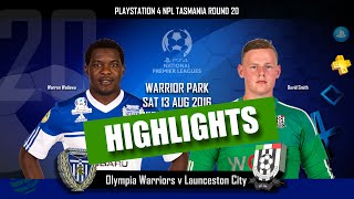 Highlights Ps4 Npl Tas, Round 20, Olympia V Launceston City