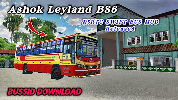 KSRTC SWIFT bs6 bus mod released | bus simulator Indonesia | new bus mod |
