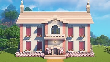 How To Build Cherry Blossom Mansion In Minecraft 1.20 || Minecraft Tutorial