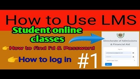 How to use Lms|For online classes |how to login lms