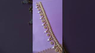 Aari simple design  #aariwork #embroidery#blouse#fashion#fypシ