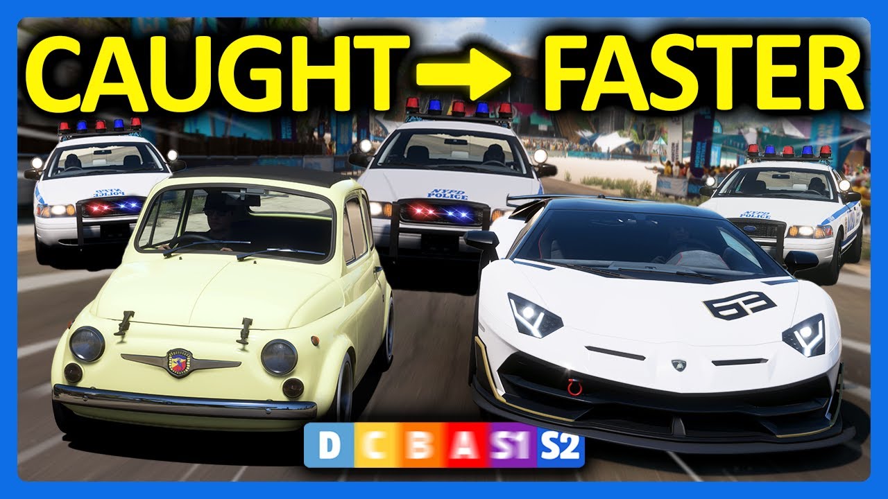 Forza Horizon 5 Cops & Robbers... But Everytime I Get Caught, I Get a Faster Car