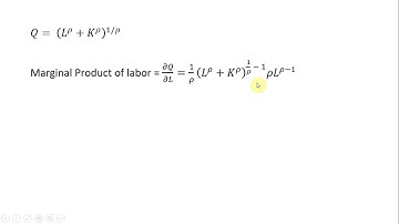 Factor Markets: Solving for MRP from CES Production Function