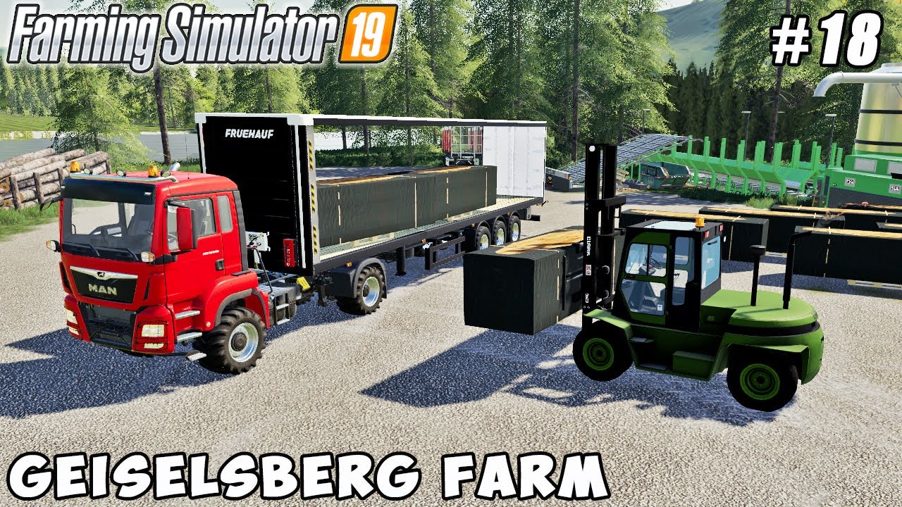 Work with new Clark forklift & New Holland mower | Geiselsberg Farm | Farming simulator 19 | ep #18
