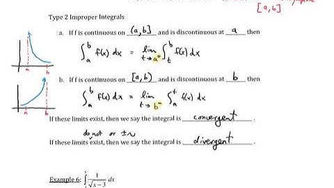 3.7.3 Improper Type 2 Integrals