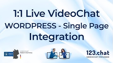 1:1 Live VideoChat WORDPRESS Single Page Integration