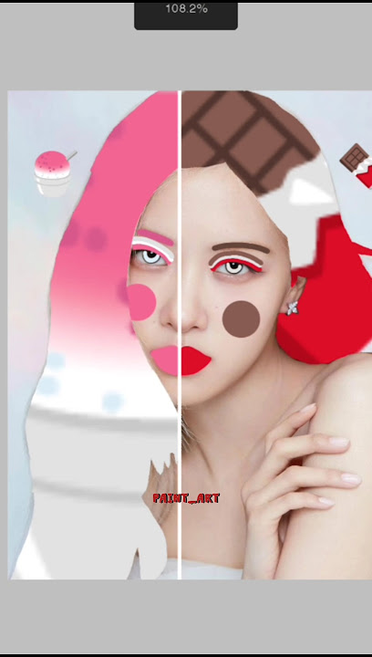 emojis🍧&🍫hair and color edit on Rosé(req)#blackpink #kpop #ibispaintx #shorts #viralshorts