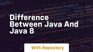 difference between java and java 8