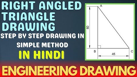 RIGHT ANGLED TRIANGLE|HOW TO DRAW A RIGHT ANGLED TRIANGLE|IN HINDI