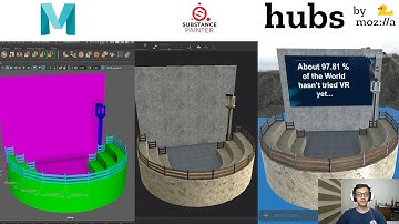 How to Create worlds in Mozilla Hubs ( Maya - Susbtance Painter - Spoke - Mozilla Hubs)
