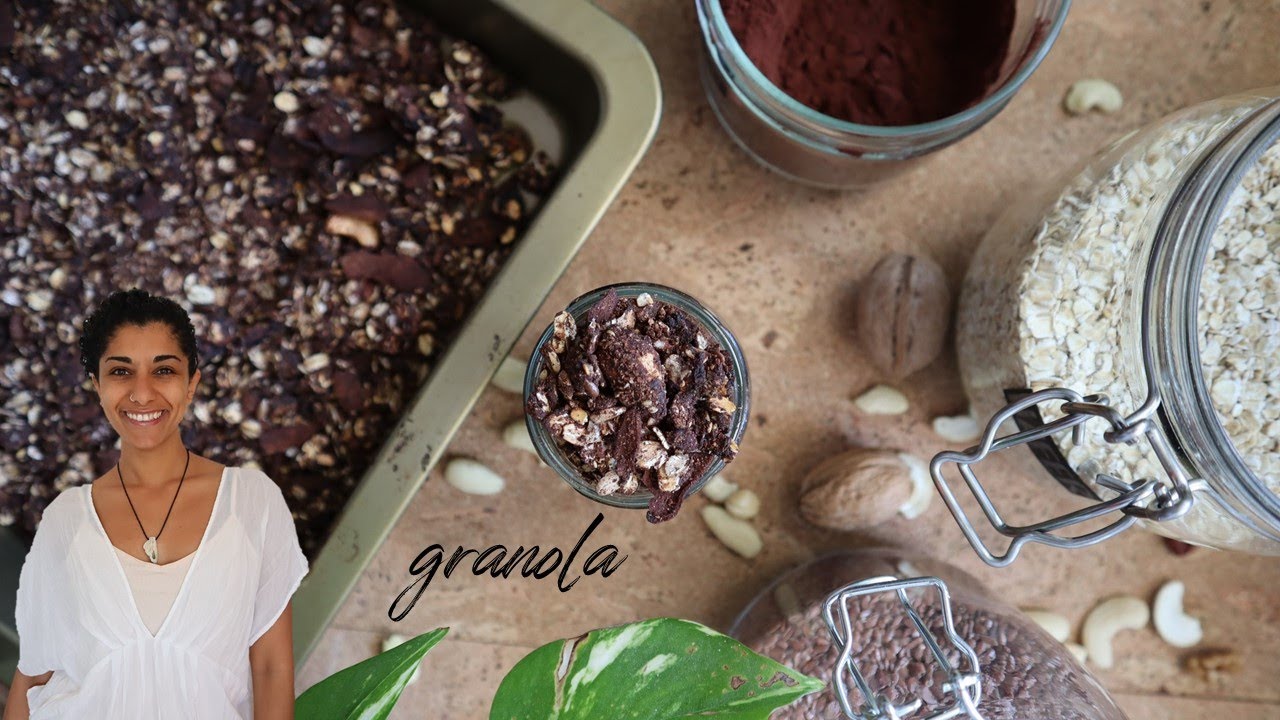 Granola selber machen | Schoko Knuspermüsli Rezept | einfach & gesund