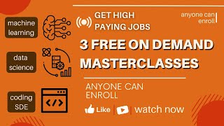 3 FREE MASTERCLASSES WITH FREE CERTIFICATE