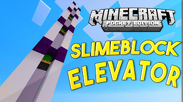 MCPE REDSTONE TUTORIAL - EPIC Slimeblock Elevator!!