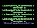The 5th Dimension - Aquarius/Let the Sunshine In (with lyrics)