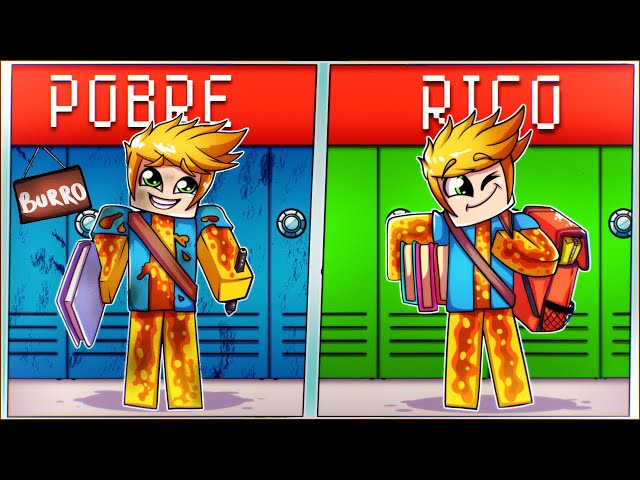 youANDiGames - MINECRAFT: RICO VS POBRE NA ESCOLA