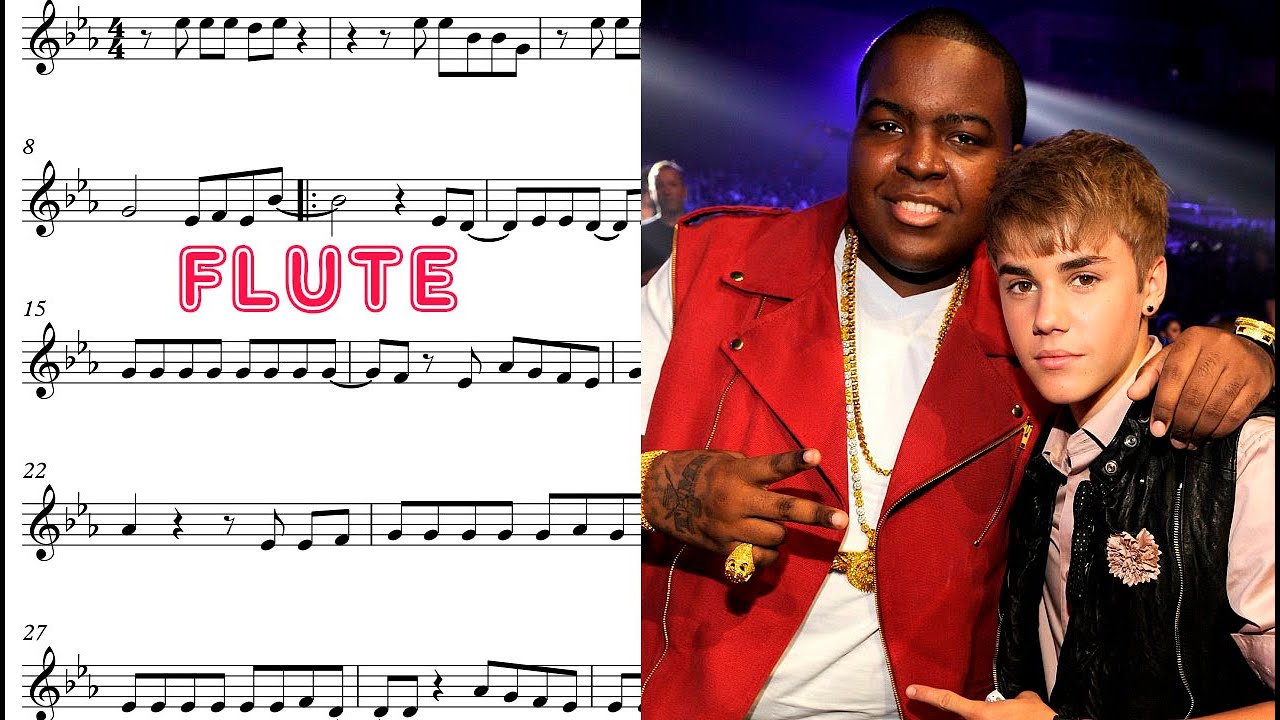 Sean Kingston, Justin Bieber Eenie Meenie Flute Sheet Music