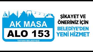 Tatvan Belediyesinde Alo 153 Ak Masa Hattı Kuruldu