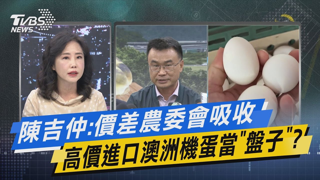 少康戰情室｜陳吉仲:價差農委會吸收 高價進口澳洲機蛋當「盤子」?@TVBSNEWS02