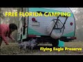 Solo Female Small Camper Travel Trailer Free Camping SWFWMD Boondocking at Flying Eagle Preserve.