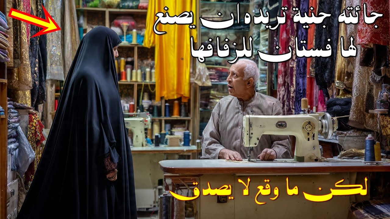 #قصة خياط جائته جنية تريد ان يصنع لها فستان لعرسها ,لكن ماوقع بعدها لم يكن في الحسبان وكانت المفاجئة