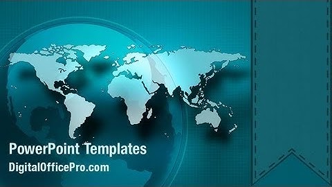Floating World Map PowerPoint Template Backgrounds - DigitalOfficePro #09090W