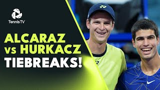 All Four Carlos Alcaraz vs Hubert Hurkacz Tiebreaks So Far!