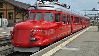 SBB - Roter Doppelpfeil Churchill ein und ausfahrt Rapperswil #sbb #trainspotting #eisenbahn #train