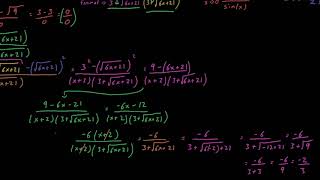 2e - Calculating Limit - Algebraic (Manipulation required) (Conjugate)