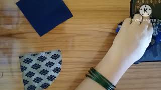 New Triple Frill fabric latkan design cutting & teaching सोप्या पद्धतीने कापडाचे फ्रिल लटकन डिझाईन