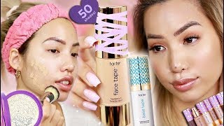 HIT OR MISS | NEW TARTE FACE TAPE FOUNDATION + PRIMER & POWDER | WEAR TEST REVIEW