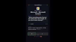 Microsoft Facilities Interview Question: Shut Down on a Weird Noise?
