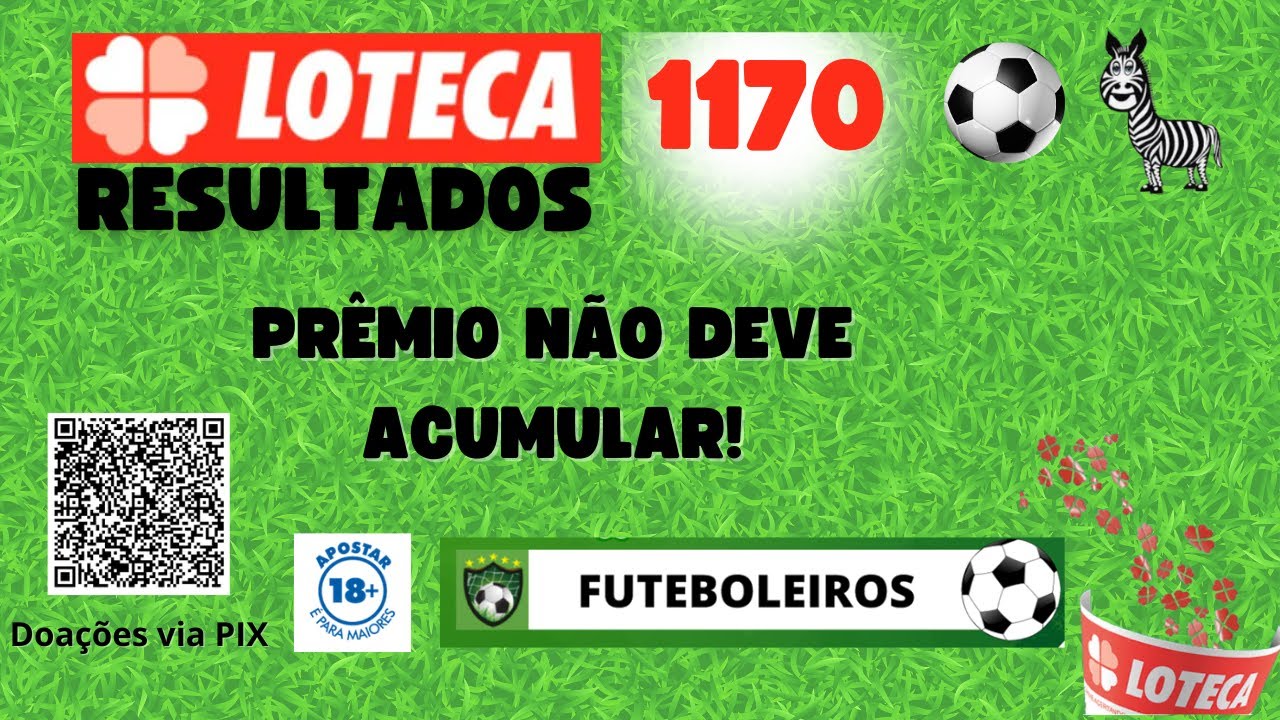 LOTECA 1170 RESULTADOS | PRÊMIO NÃO VAI ACUMULAR!! - YouTube