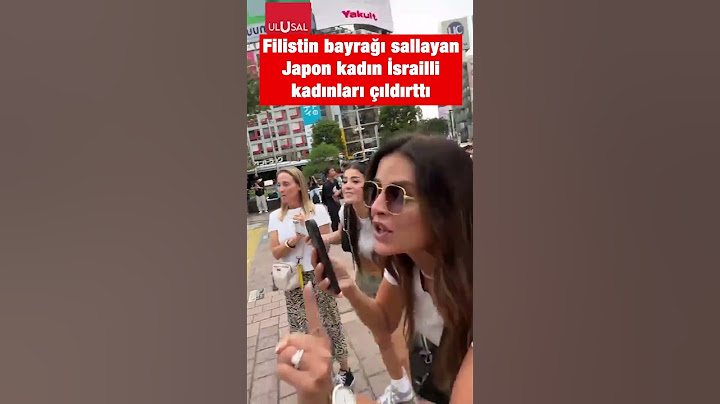 Tokyo'da Japon bir kadın Filistin bayrağı salladı İsrailli kadınlar çıldırdı #shorts #filistin