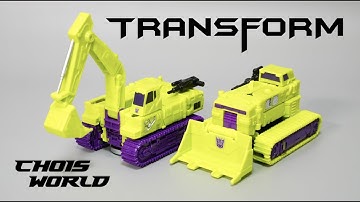 (Fast Transform) Devastator UW-04 SCAVENGER, BONECRUSHER - Transformers G1 Ver, Movie