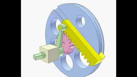 Cơ cấu thanh và bánh răng thanh răng Gear, rack and linkage mechanism 2