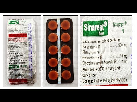 Sinarest Tablet = Chlorpheniramine Maleate (2mg) + Paracetamol (500mg) + Phenylephrine