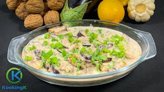 Eggplant and Walnut Sauce Recipe from Georgian Cuisine