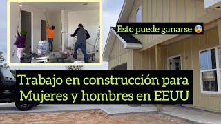 Así es el trabajo en construcción para Mujeres y Hombres en EEUU y esto puede ganarse