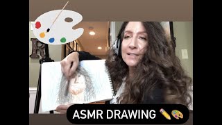 ASMR DRAWING YOU | VISUAL TRIGGERS, TAPPING, PENCIL & PAPER SOUNDS, NO TALKING | Lynn Rasmussen